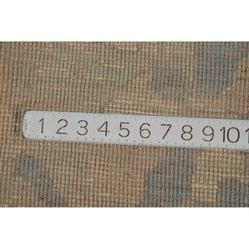 Floral Pink Oushak Turkish Area Rug Hand-Knotted Wool Carpet - 9'7"x 12'0"