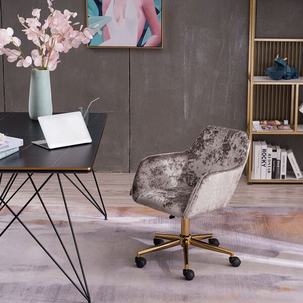 Grey Crush Velvet Home Office Chair. Opens flyout.