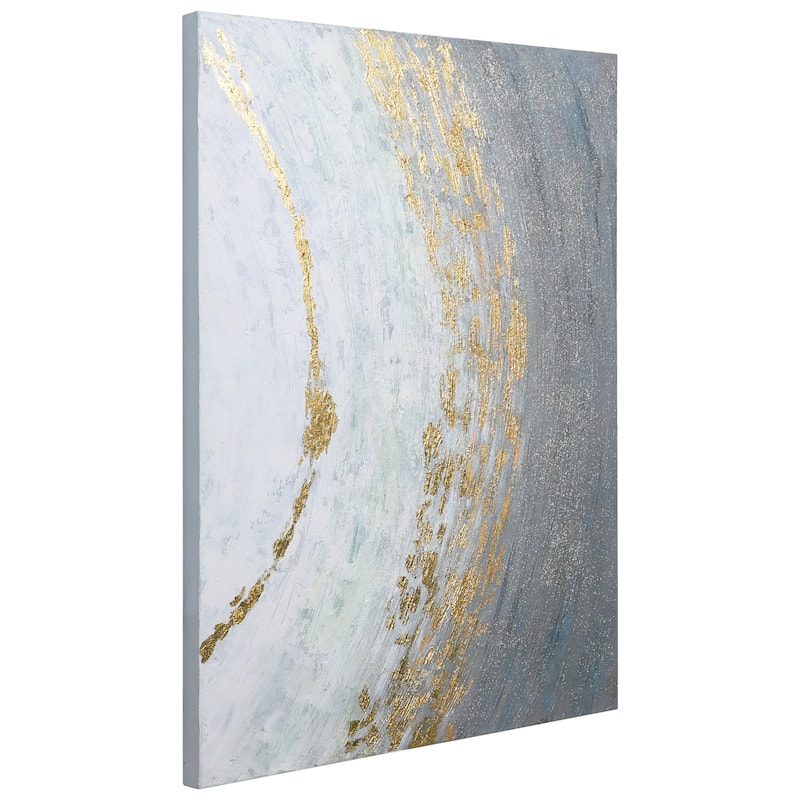 Golden Tundra Textured Metallic Hand Painted Wall Art by Martin Edwards
