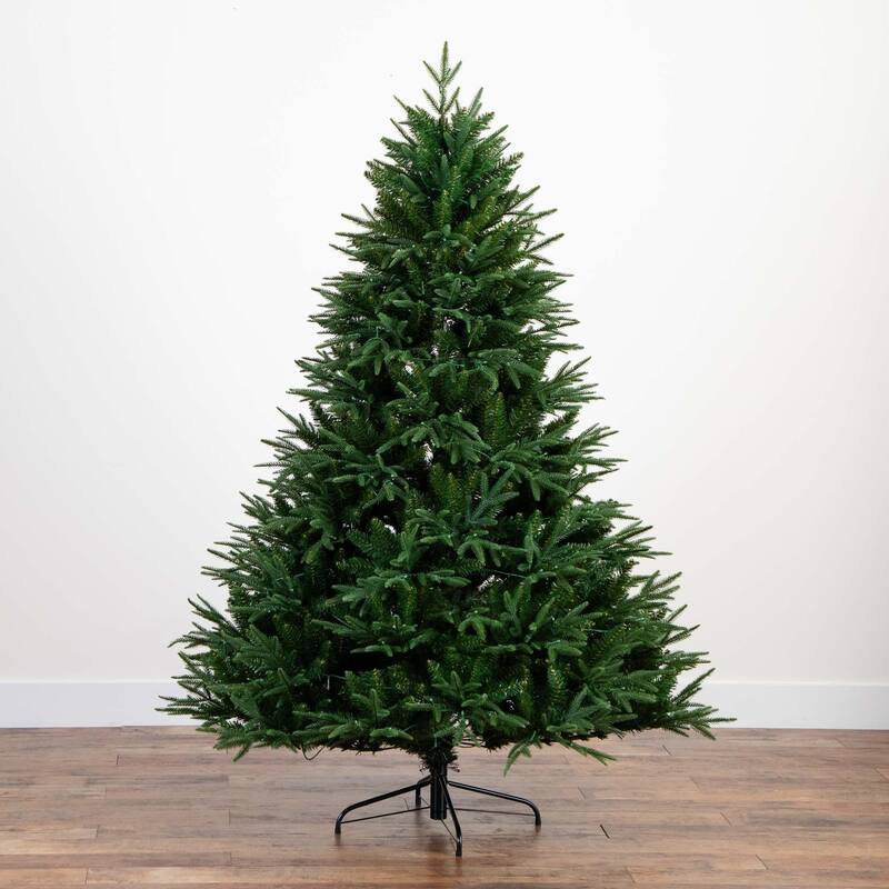 Pre-lit Full Edmonton Fir Artificial Christmas Tree - 6’ - Dual Color LED Lights