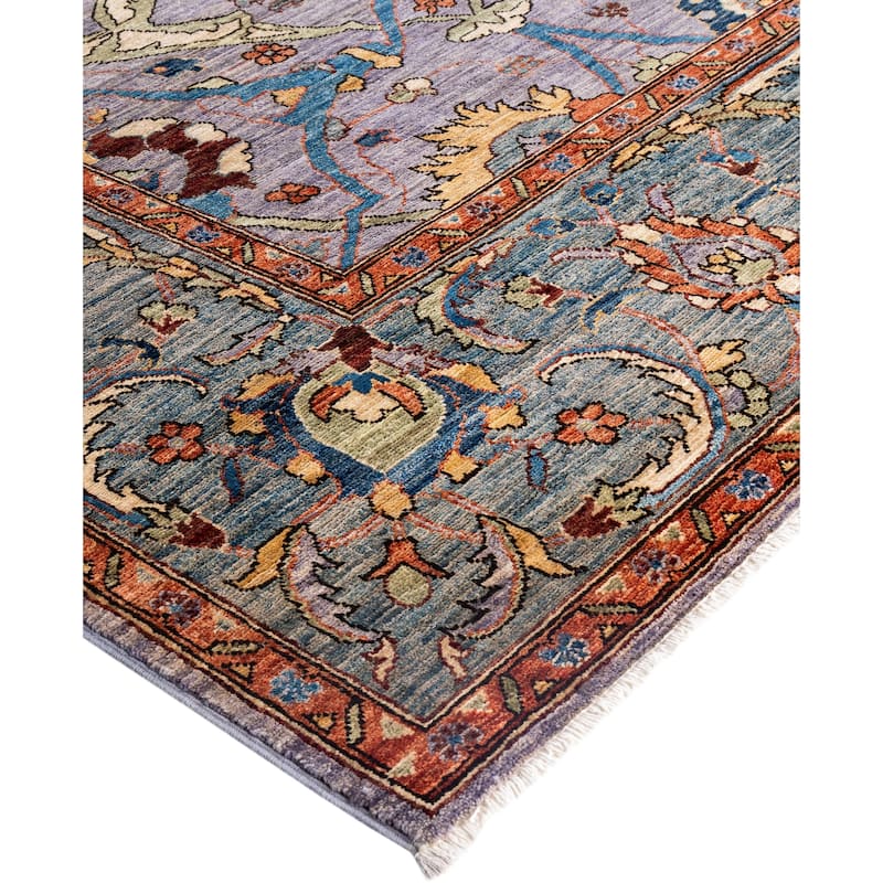 Serapi One-of-a-Kind Hand-Knotted Area Rug - Purple - 8' 9" x 12' 3"