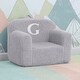 preview thumbnail 4 of 2, Personalized Monogram Cozee Sherpa Chair - Customize with Letter G - Foam Kids Chair for Ages 18 Months and Up