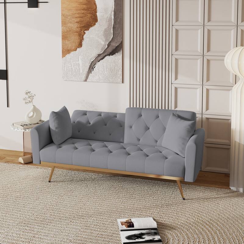 68.30" Velvet double sofa bed in five stylish colors