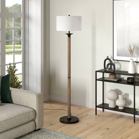 Delaney 66" Tall Floor Lamp with Fabric Shade