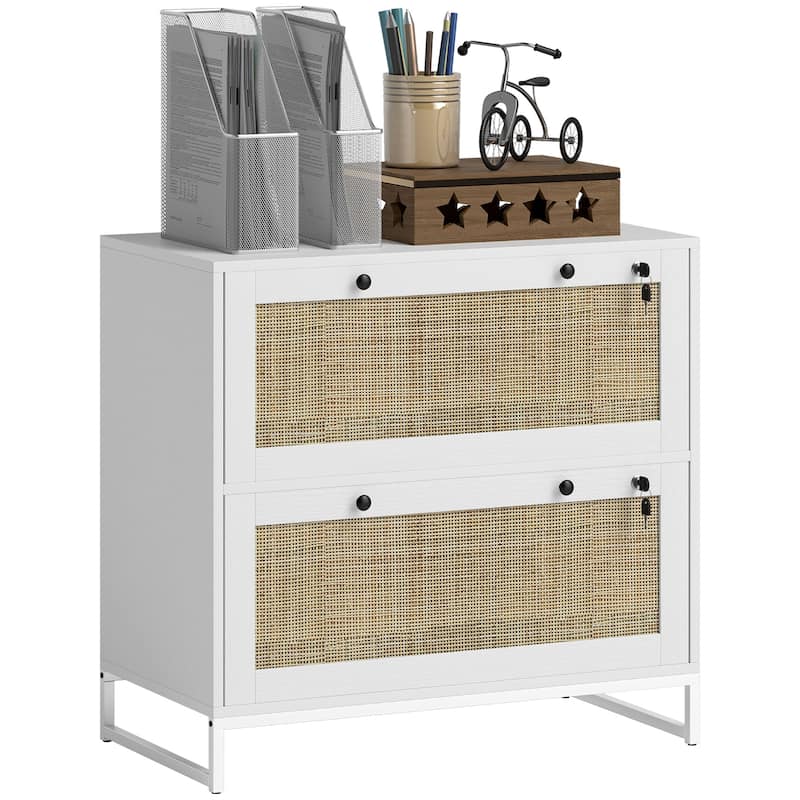 Vinsetto 2 Drawer File Cabinet with Lock, Vertical Filing Cabinet with Keys