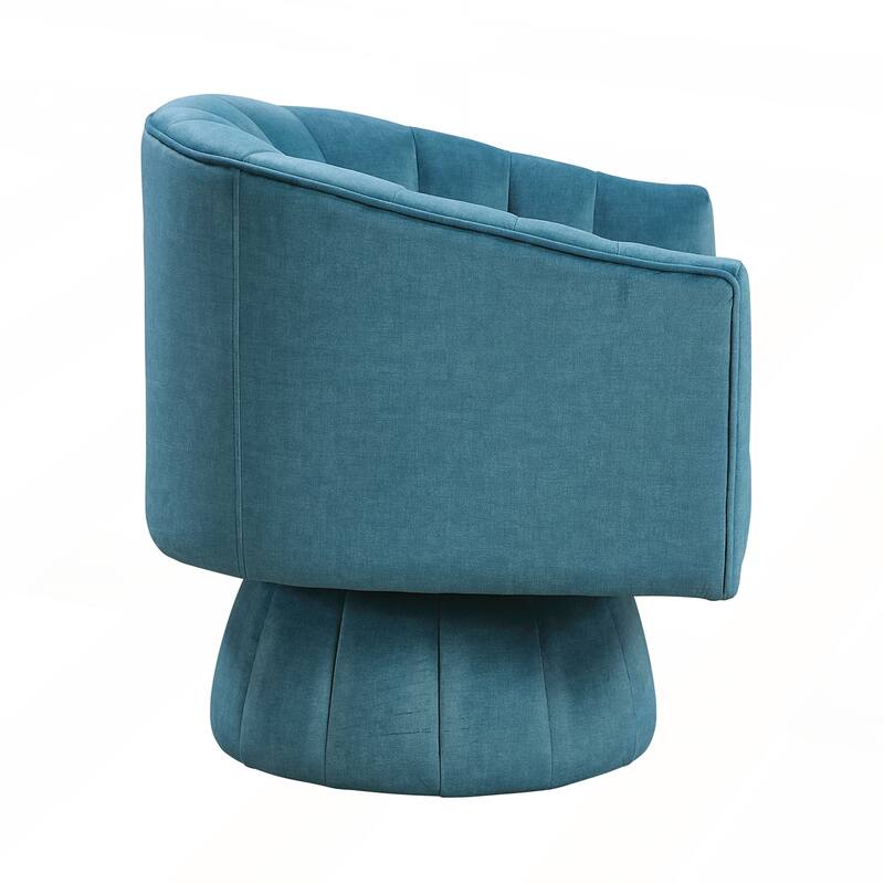 1pc Comfortable Barrel Back Swivel Chair