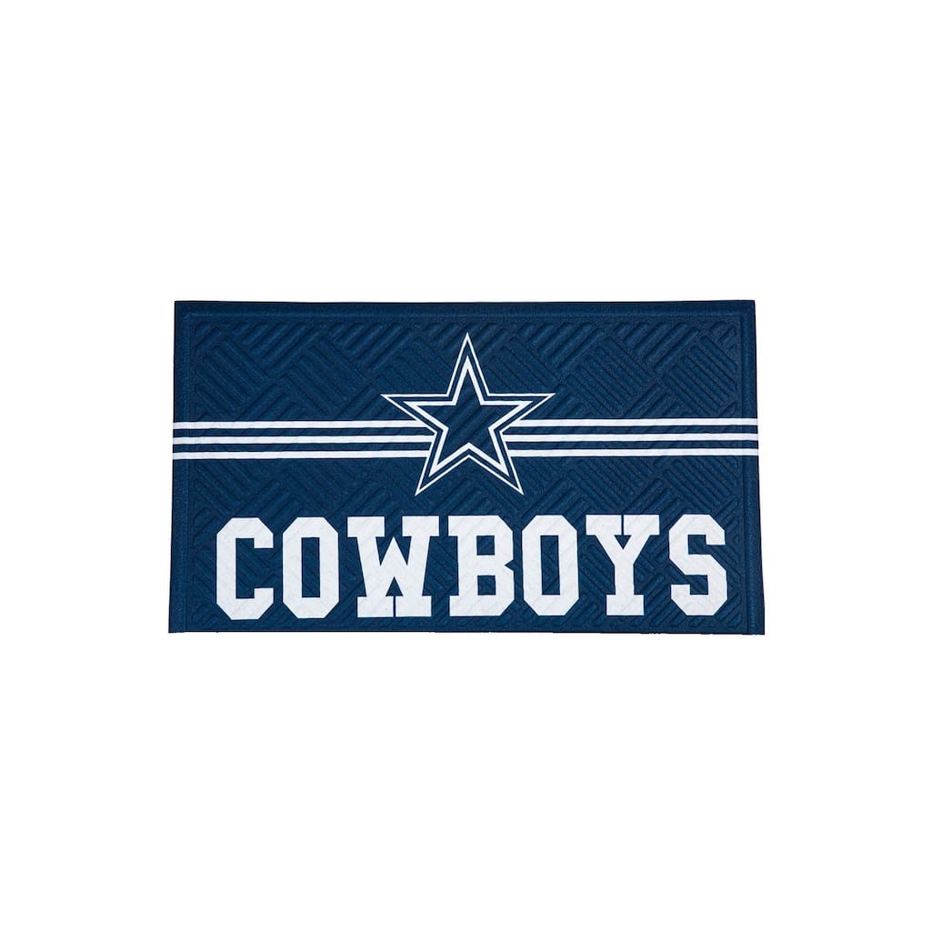 28 in. x 16 in. Embossed Mat, Cross Hatch, Dallas Cowboys