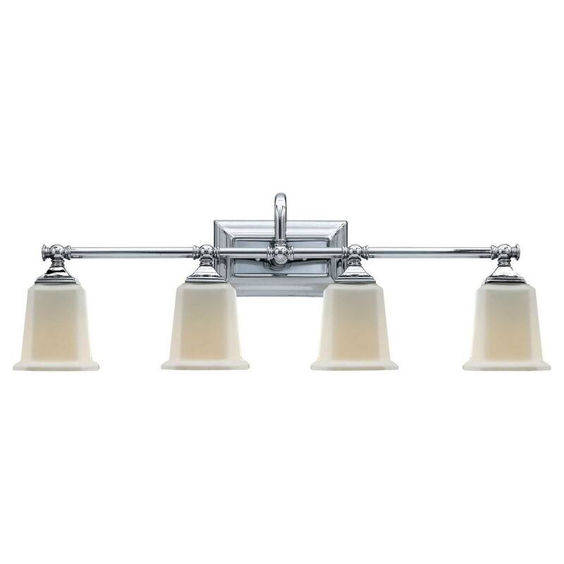 Nicholas 4-Light Bathroom Vanity Light in Polished Chrome - Polished Chrome