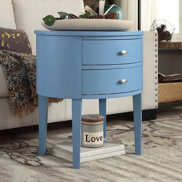 Shop Aldine 2 Drawer Oval Wood Accent Table By Inspire Q Bold On Sale Overstock 8231869