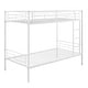 preview thumbnail 11 of 16, Twin Over Twin Metal Bunk Bed with Ladder & Guardrails - Durable Frame
