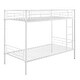 preview thumbnail 11 of 16, White Twin over Twin Size Metal Bunk Bed with Fence and Ladder for Kids, Bedroom