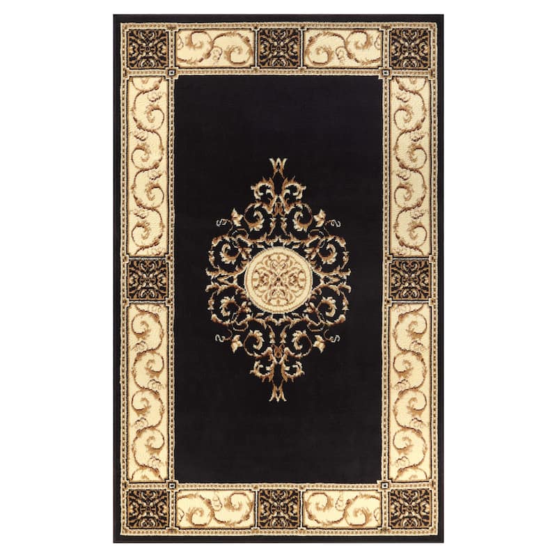 Superior Oversized Medallion Modern Bohemian Indoor Runner or Area Rug - 10' x 14' - Coffee