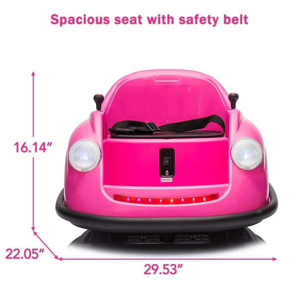dimension image slide 7 of 8, 12V Ride On Electric Bumper Car for Kids with Parent Remote