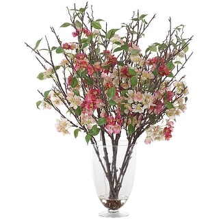 Uttermost 60230 Spring Blooms 35-1/4" Tall Glass Faux Flora Planter