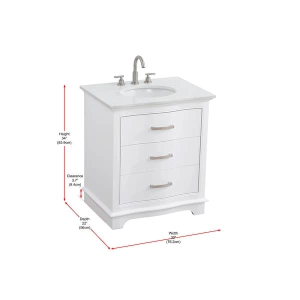 dimension image slide 0 of 4, Bennett Single Bathroom Vanity