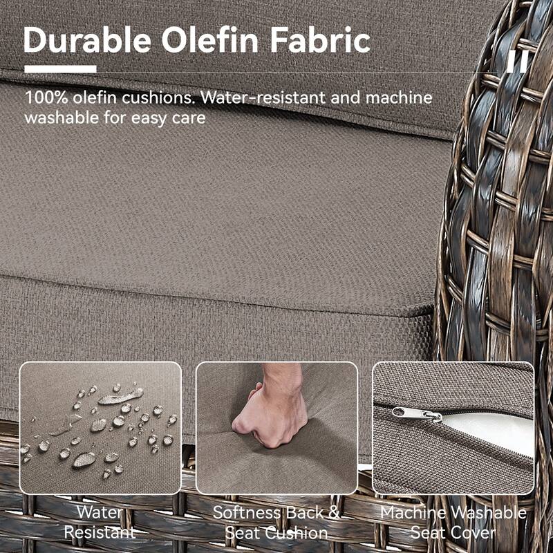 Gymojoy Premium Wicker Patio Furniture Set - Ultimate Comfort & Weather-Resistant Design