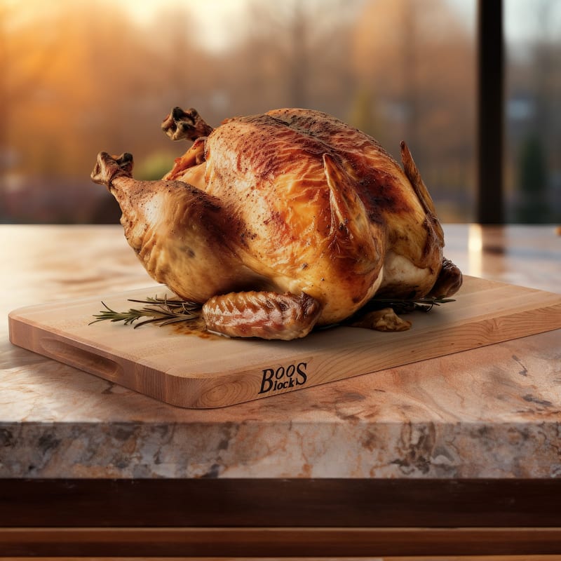 John Boos Maple Wood Edge Grain Reversible Cutting Board, 18 x 12 x 1.25 Inches - 18"L x 12"W