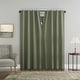 preview thumbnail 9 of 31, Sun Zero Treviso Linen Blend Magnetic Closure Total Blackout Back Tab 1-Piece Curtain Panel, Single Panel