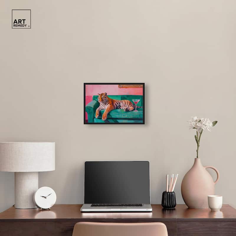 Lounging Tiger Canvas by Art Remedy