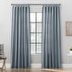 preview thumbnail 30 of 69, Archaeo Washed Cotton Twist Tab Curtain, Single Panel 52" x 63" - Storm Blue