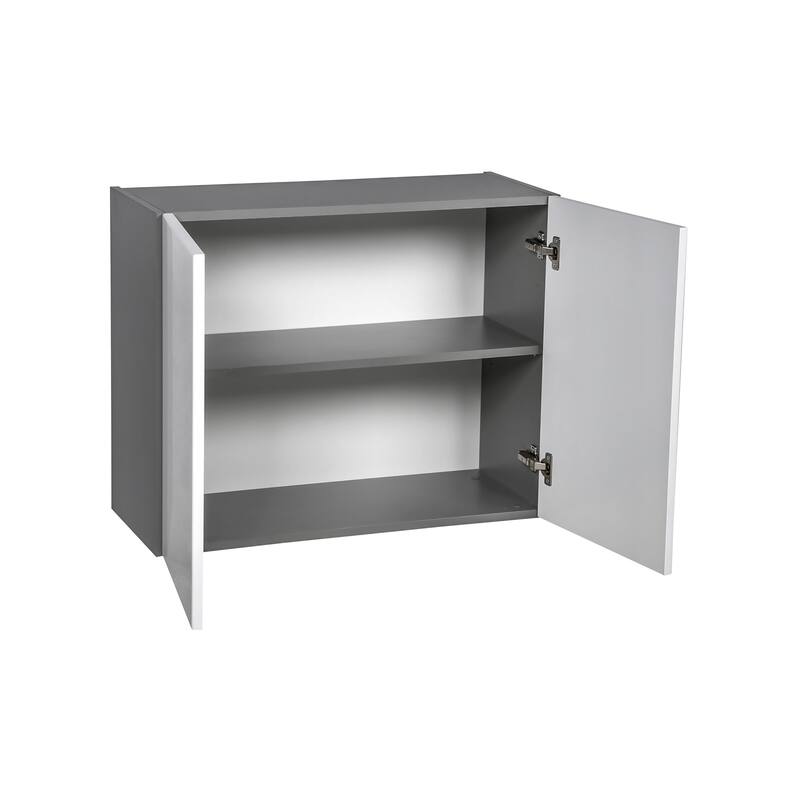 36" x 24" Wall Cabinet-Double Door-Grey - 36 x 24 x 12