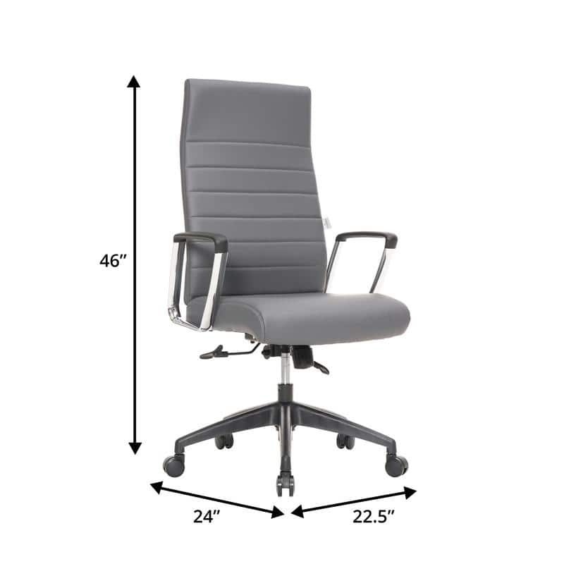 Hilton Modern High Back Ergonomic Leather Office Chair with Adjustable Height, Swivel, and Tilt for Conference or Executive Desk