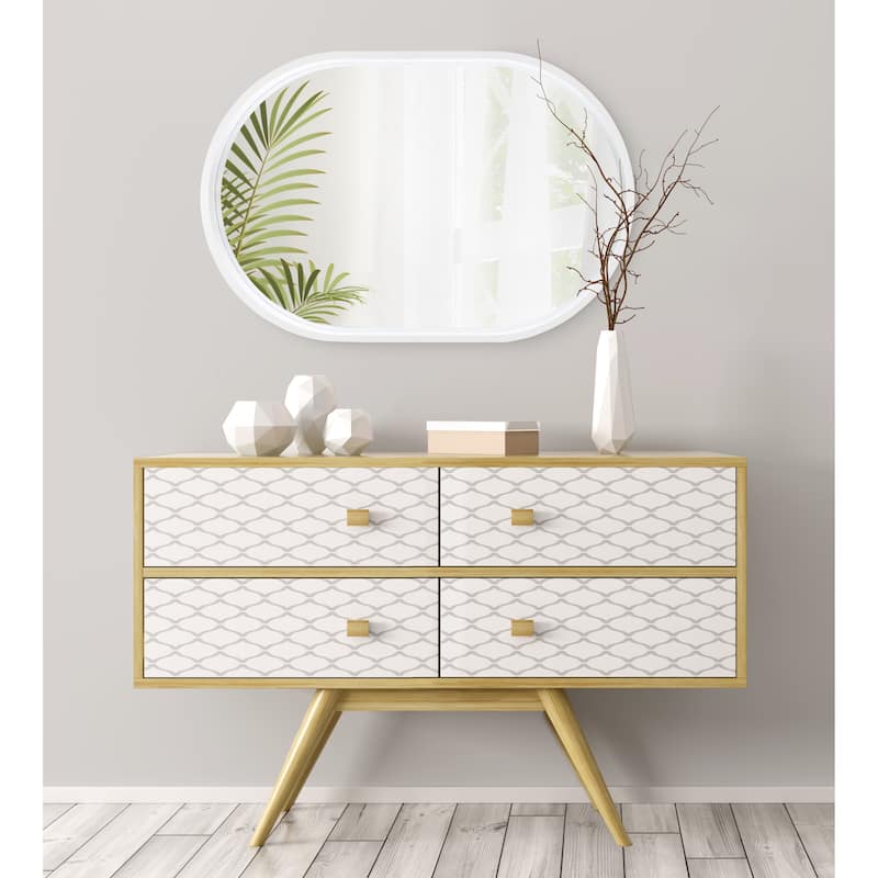 Kate and Laurel Travis Capsule Oval Framed Wall Mirror