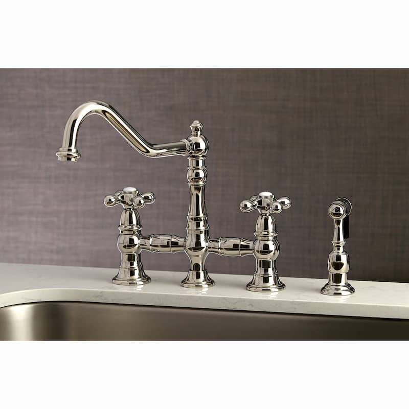Kingston Brass Restoration Bridge Kitchen Faucet