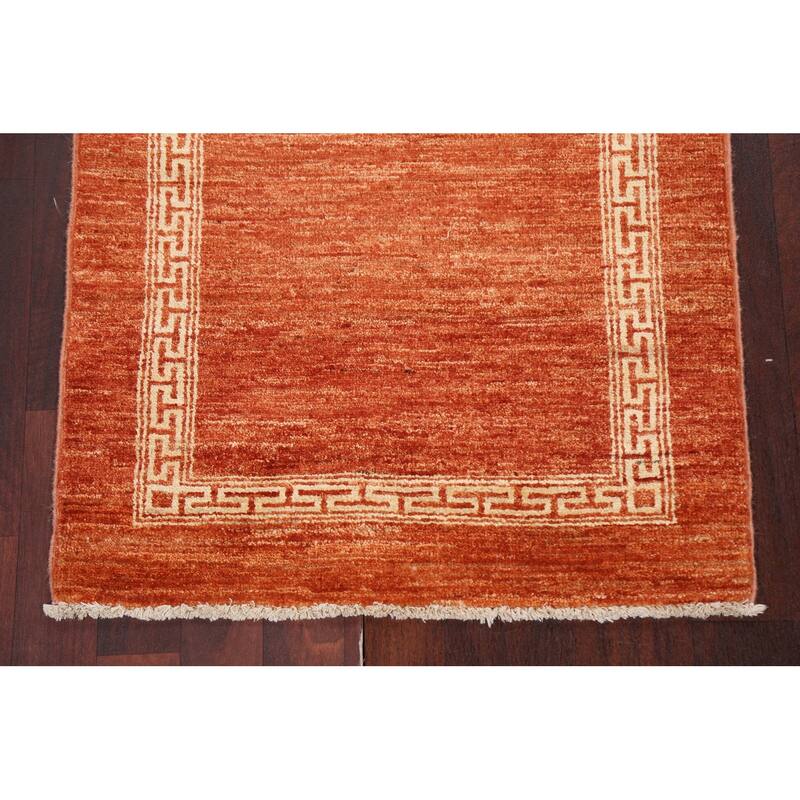 Geometric Gabbeh Kashkoli Oriental Runner Rug Hand-knotted Wool Carpet - 2'5" x 4'8"