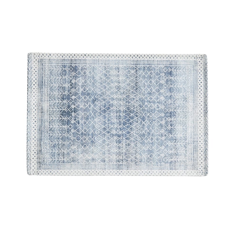 Linery & Co. Machine Washable Slip Resistant Vintage Inspired Patterned Accent Rugs