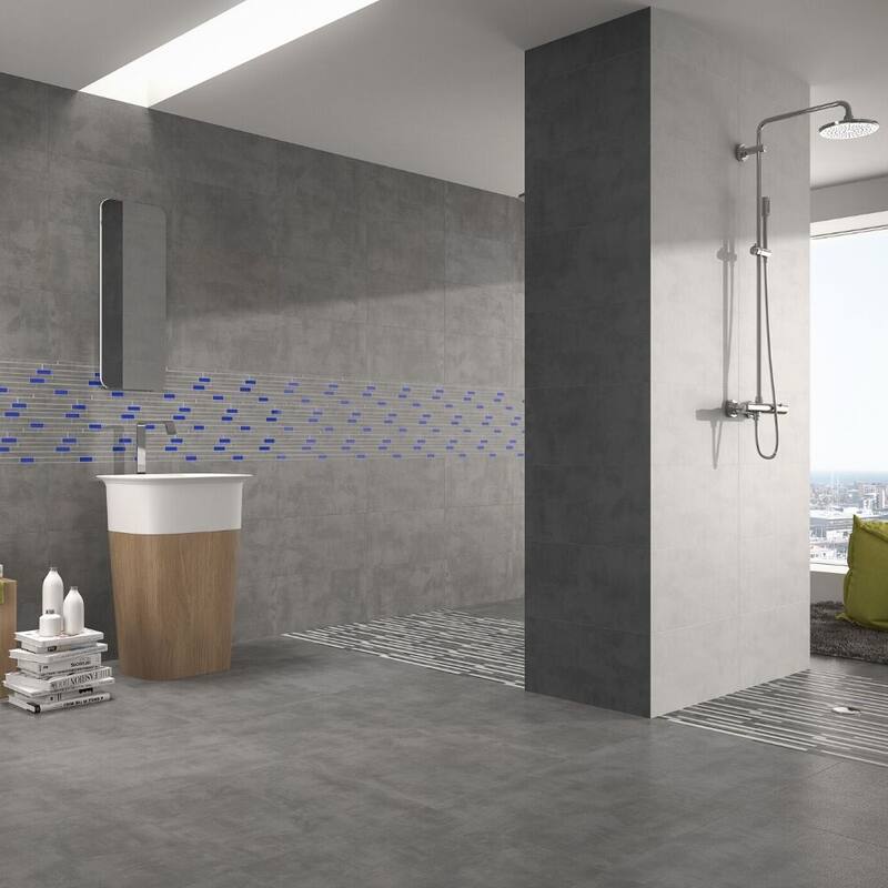 Studio 12x24 Matte Concrete Look Porcelain Tile - Floor, Wall - Large Format