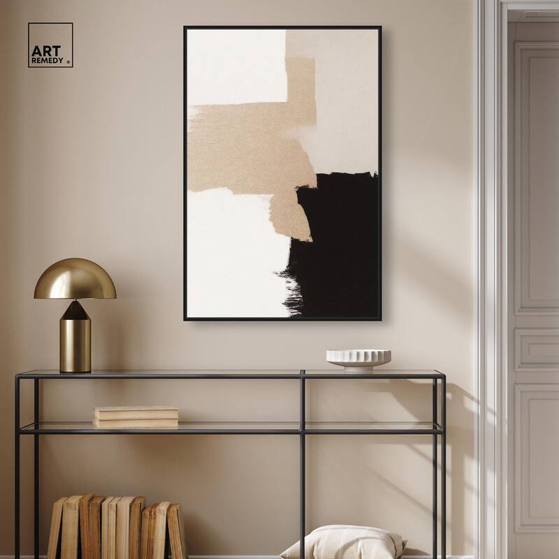 Beige and Black II Canvas by Art Remedy