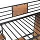preview thumbnail 17 of 17, Black Twin Metal Wood Loft Bed with L-shape Desk