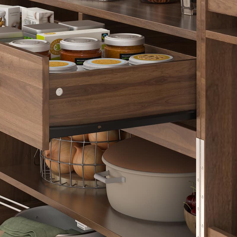 Multifunctional Kitchen Cabinetand Wine Cabinet Wine Glass Rack Pantry