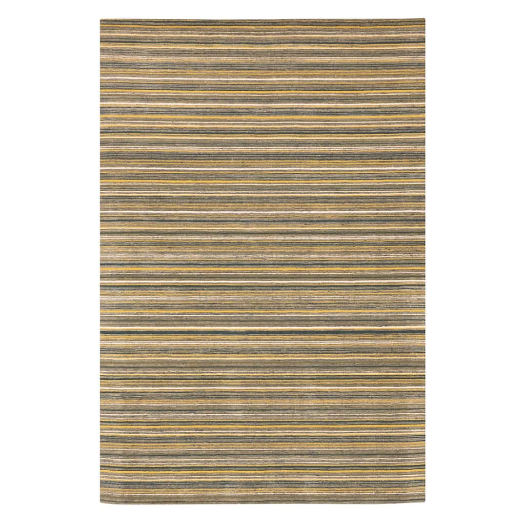 ECARPETGALLERY Hand Loomed Kashkuli Gabbeh Olive Wool Rug - 6'8 x 9'8