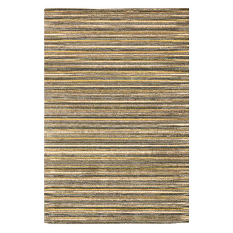 ECARPETGALLERY Hand Loomed Kashkuli Gabbeh Olive Wool Rug - 6'8 x 9'8