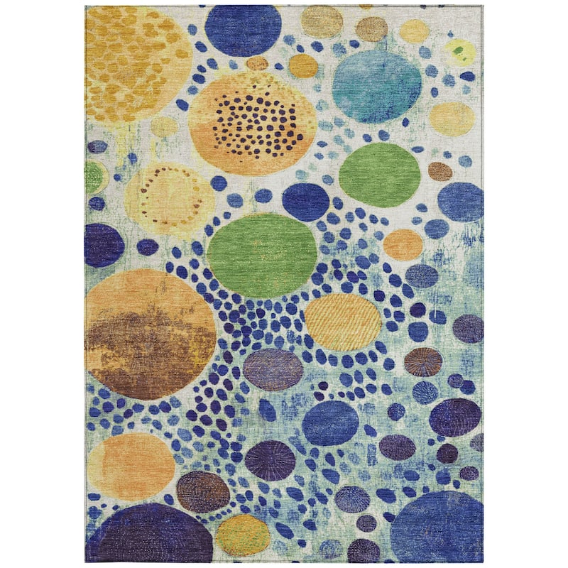 HomeRoots Geometric Transitional Rectangle Outdoor Rug