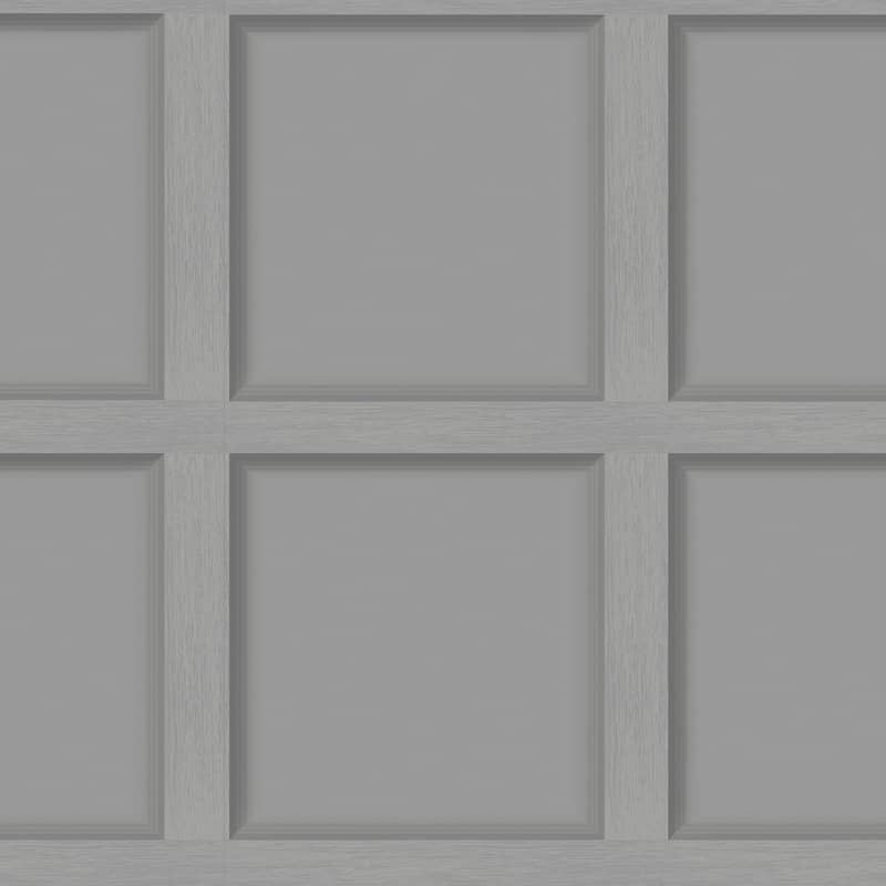 Modern Faux Wood Panel Non-Pasted Wallpaper - 396 in x 20.8 in - Grey