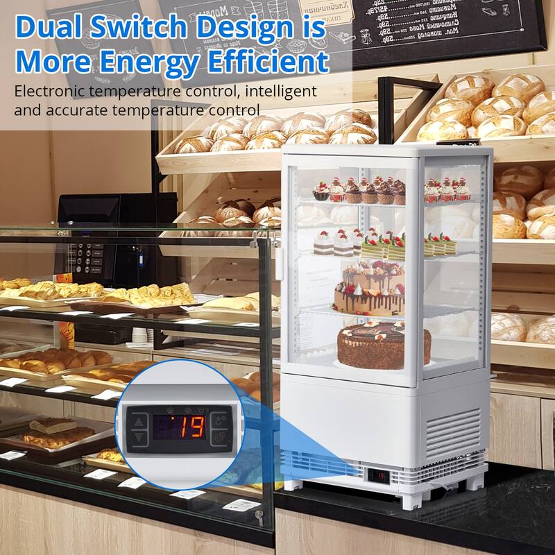 Commercial Single-Door Countertop 2.8 Cu.FT Refrigerator - 78L