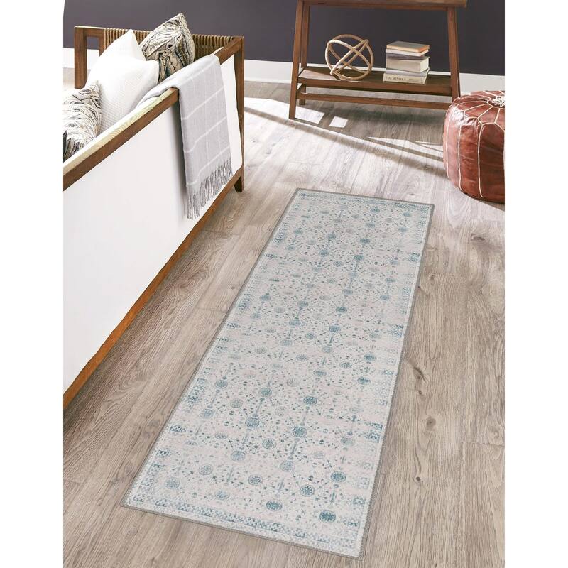 Transitional Rine Collection Area Rug - 2'x6' - Ivory