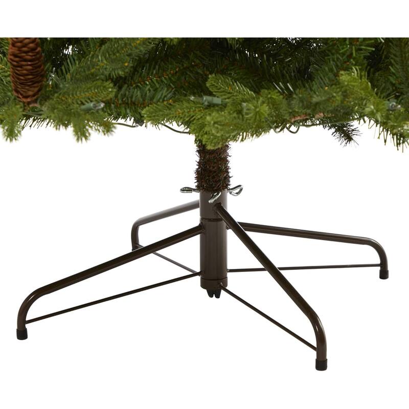 Pre-Lit Yukon Mountain Fir Artificial Christmas Tree - 7.5' - Clear LED Lights - 7.5 Foot