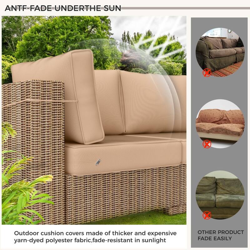14 Piece Outdoor Furniture Replacement Cushions,Patio Seat Cushions