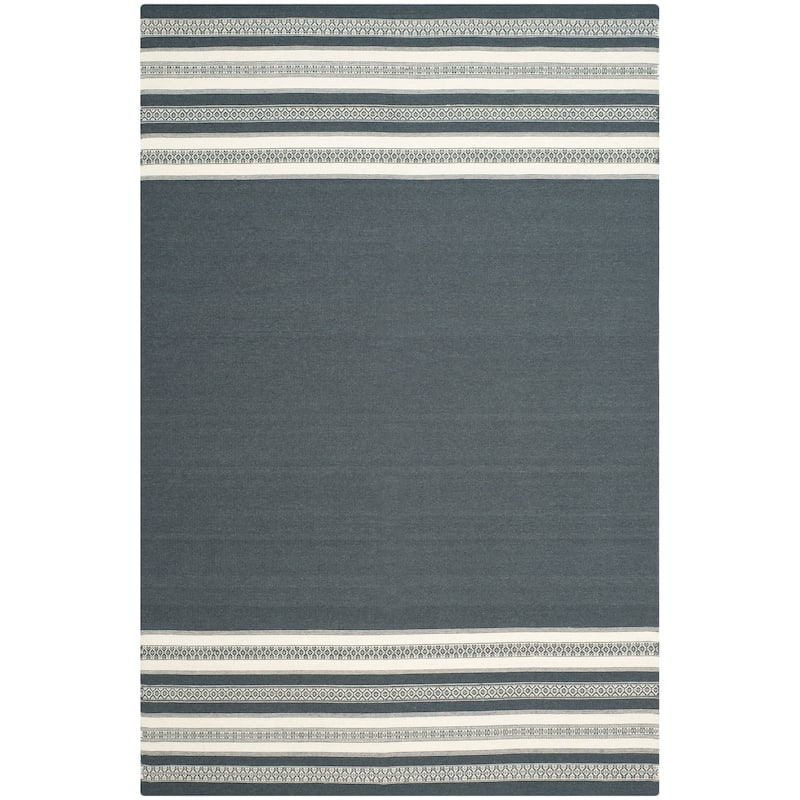 SAFAVIEH Handmade Flatweave Dhurries Mukhayyo Modern Wool Rug