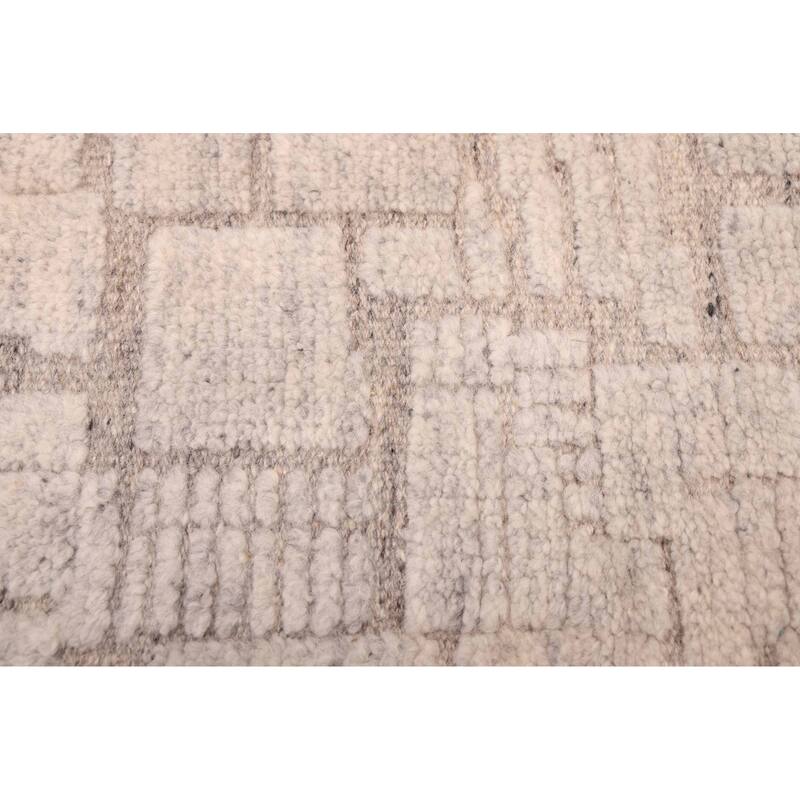 ECARPETGALLERY Hand-knotted Tangier Light Grey Wool Rug - 5'2 x 8'0