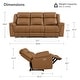 preview thumbnail 57 of 82, Spruce & Spring Genuine Leather Power Reclining Sofa with Optional Console & Flip-Down Table