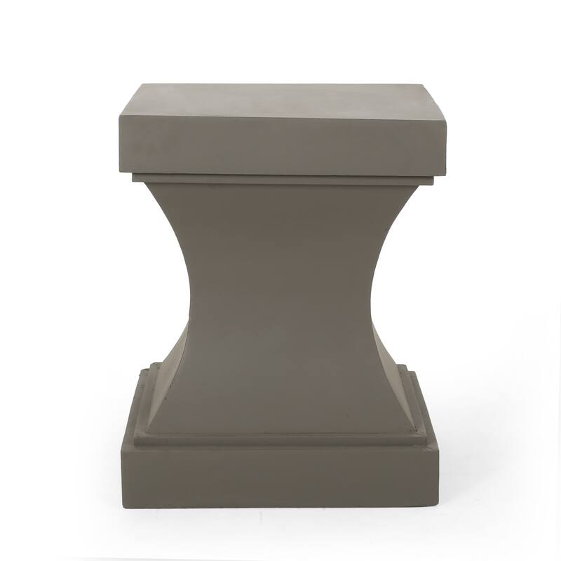 17.25" Modern Squre Side Table with Simple and Clean Pedestal Design for Living Room or Bedroom