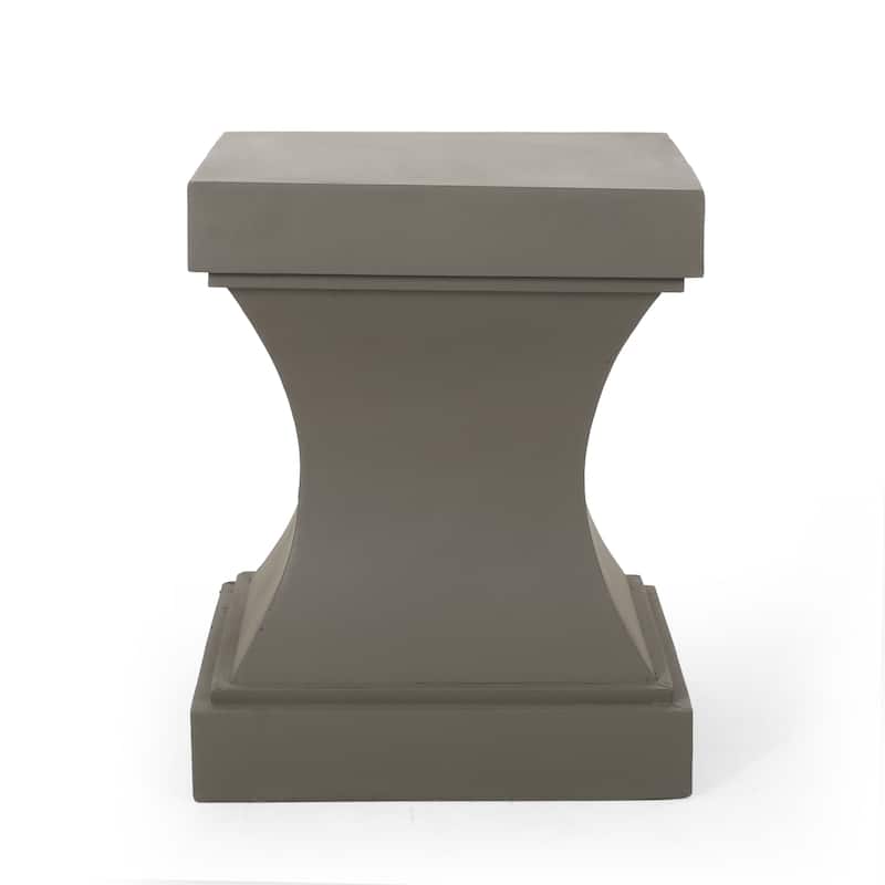 Athena Outdoor Modern Lightweight Concrete Side Table by Christopher Knight Home