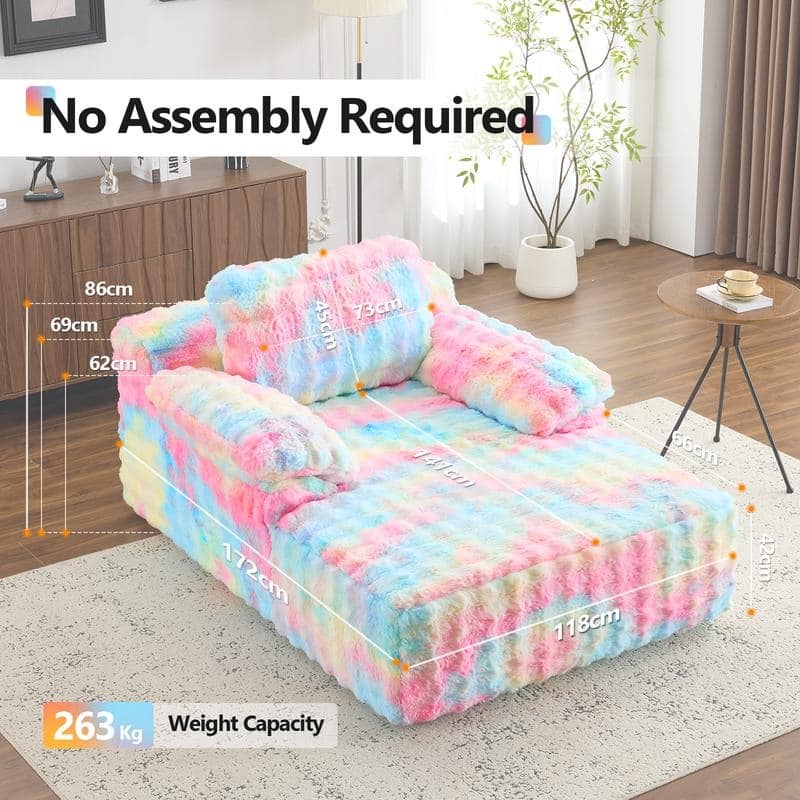 Upholstered Velvet Boneless Couch Sleeper Sofa Bed