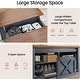 preview thumbnail 21 of 51, Coffee Table Lift Top Square Center Table Barn Door Adjustable Shelves