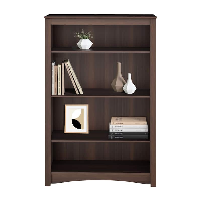 Prepac Home Office 4-Shelf Bookcase - 31.5" W x 48" H x 13" D - Espresso